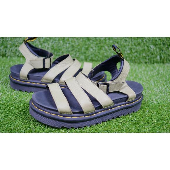 Dr. Martens Blaire Pisa Leather Strap Platform Sandals - Women's Size 9